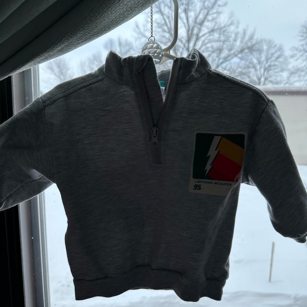 Disney Baby Lightning McQueen Gray Zip Sweatshirt